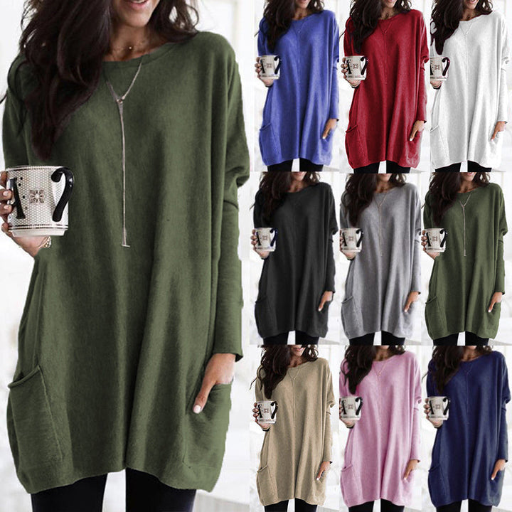 Oversized dame høstgenser med lommer – Yara