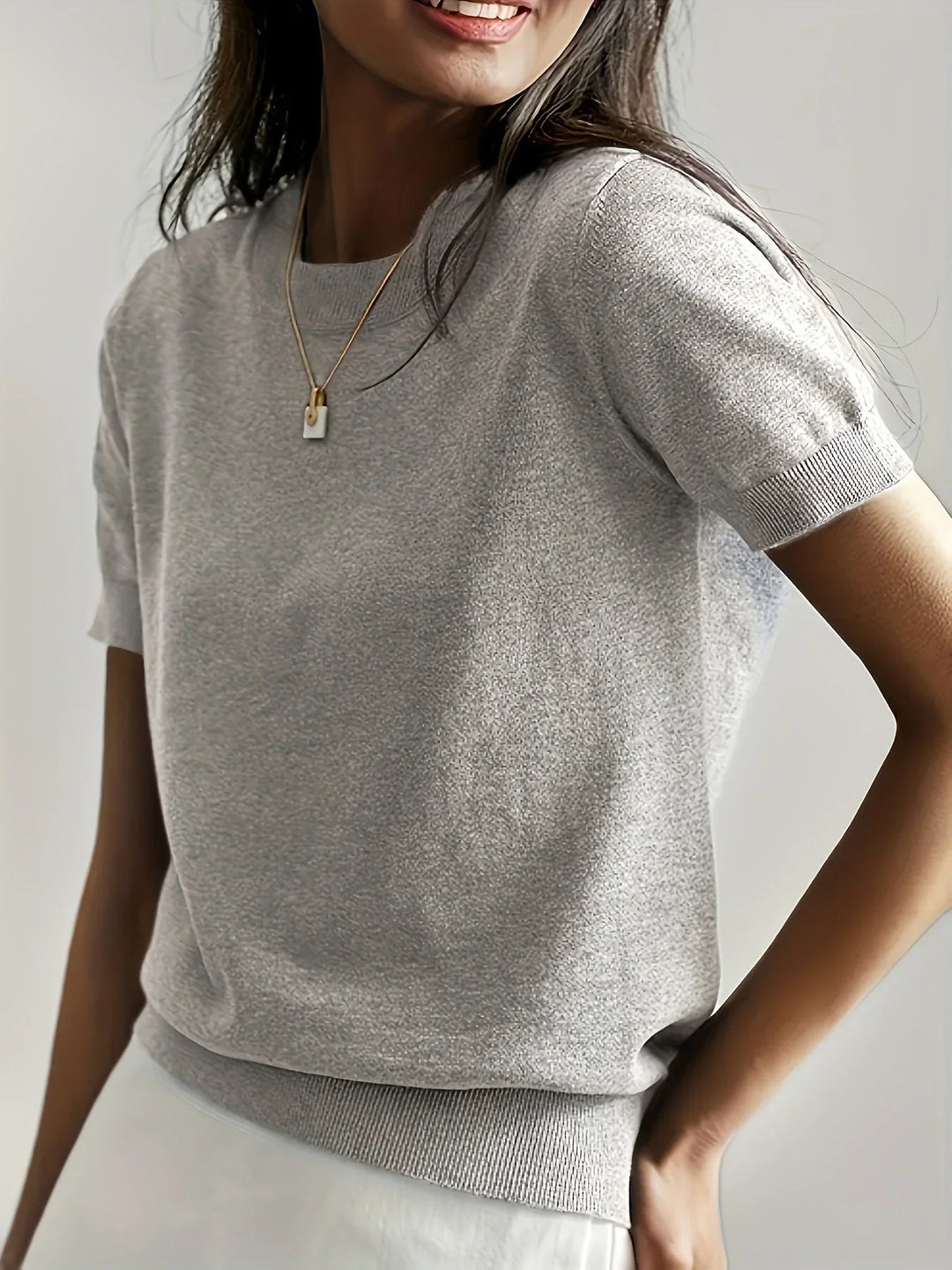 Jersey de primavera de manga corta para mujer – Mila