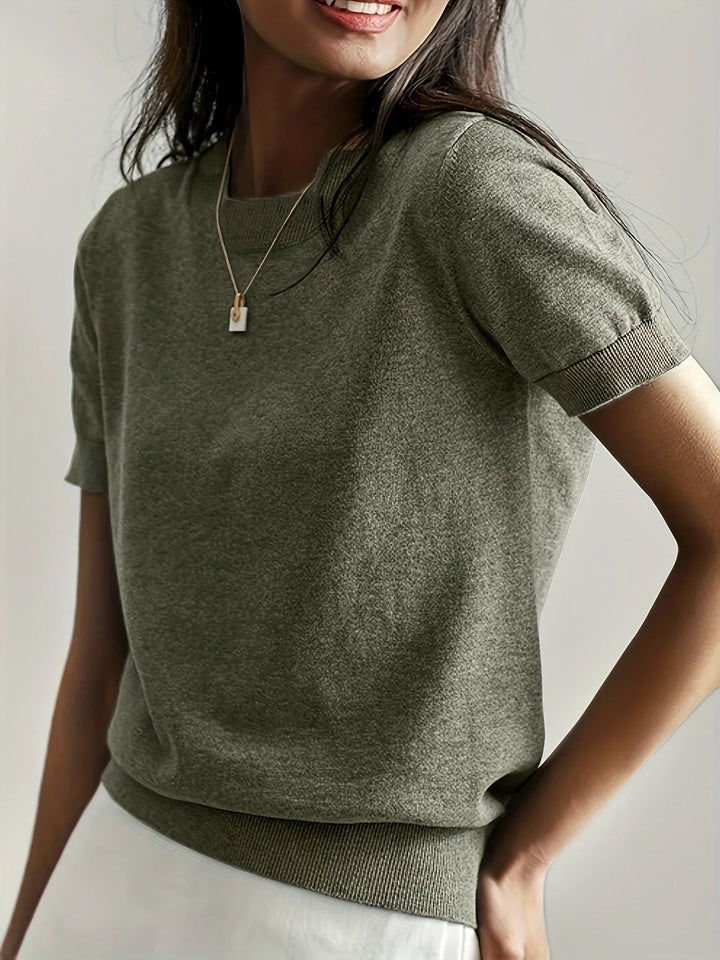 Jersey de primavera de manga corta para mujer – Mila
