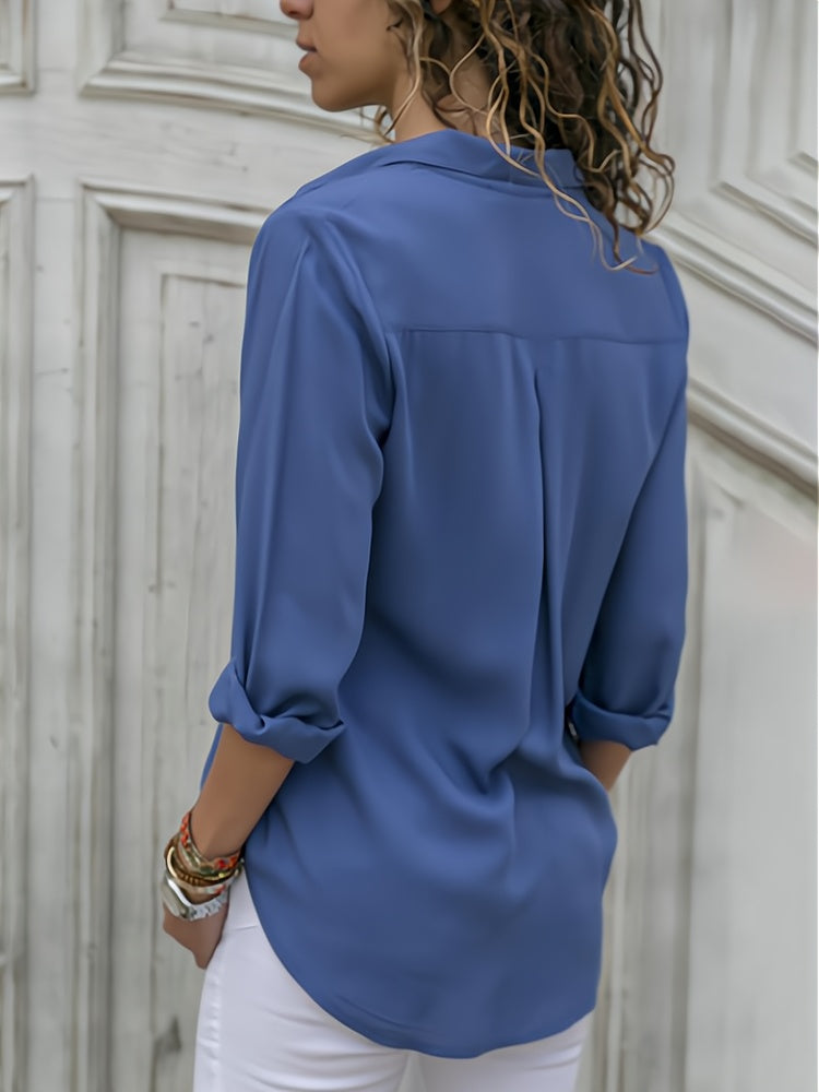 Lockeres Damen-Bluse mit Knopfleiste – Isabella