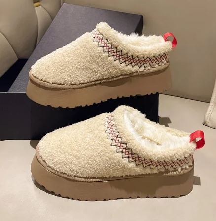 Comfortable winter fur shoes for women - Sophie