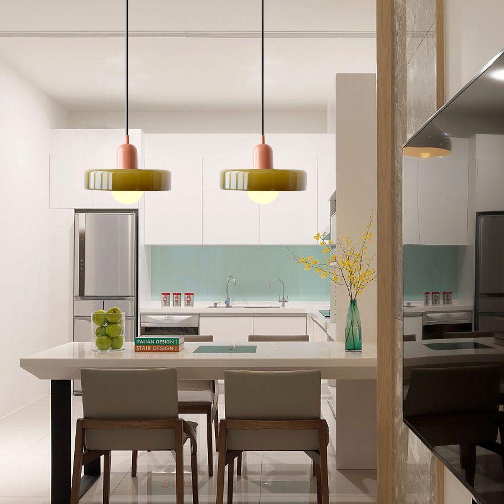 Colorful pendant lamp in Bauhaus style - StiloGlas