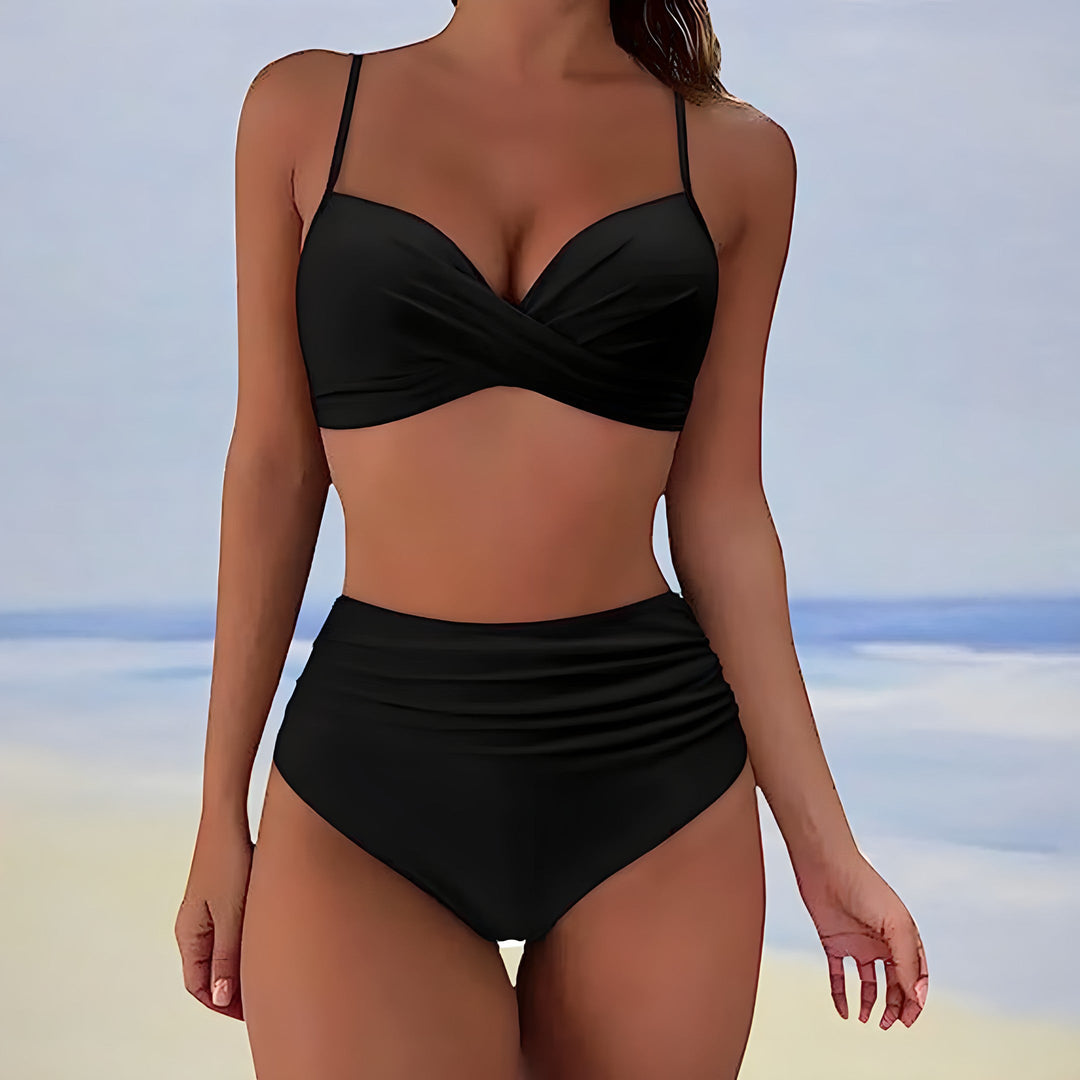 Trendiger High-Waist-Bikini mit bequemer Passform – Eula