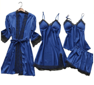 Conjunto de camisón satinado de lujo - Aurora