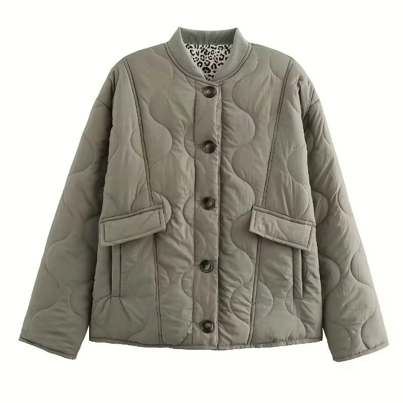 Elegante Damenjacke mit Leopardenfutter – Narela