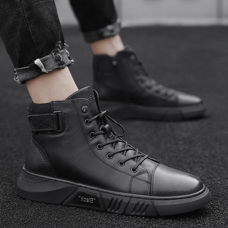 Black Handmade Leather Boots for Men – ShadowStep