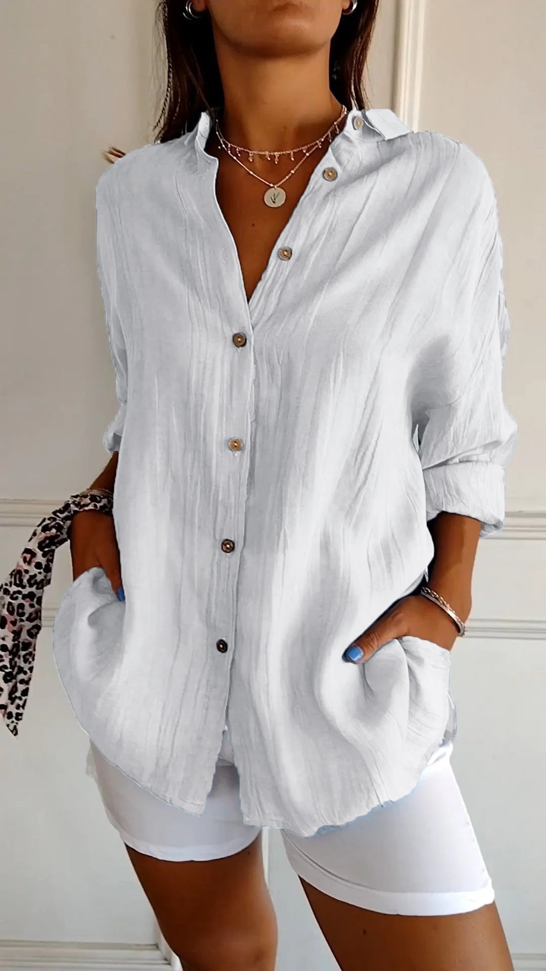 Forfinet damebluse - Elena