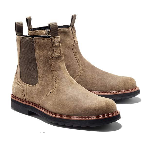 Herren Chelsea Boots klassisch aus Kunstleder mit Elastikeinsatz – Neron