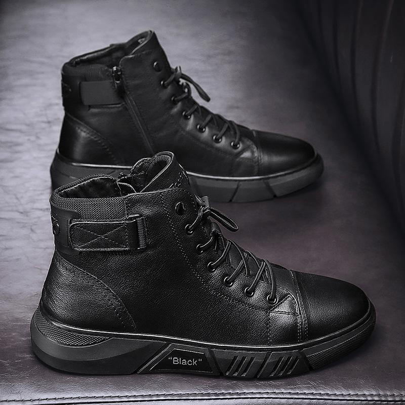 Black Handmade Leather Boots for Men – ShadowStep