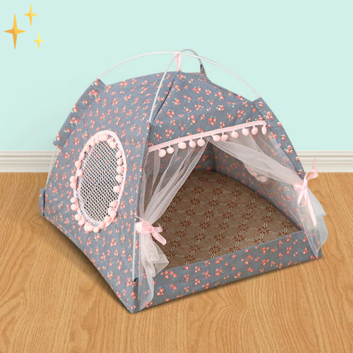 Tienda para mascotas con sombra y cortinas - PetTent