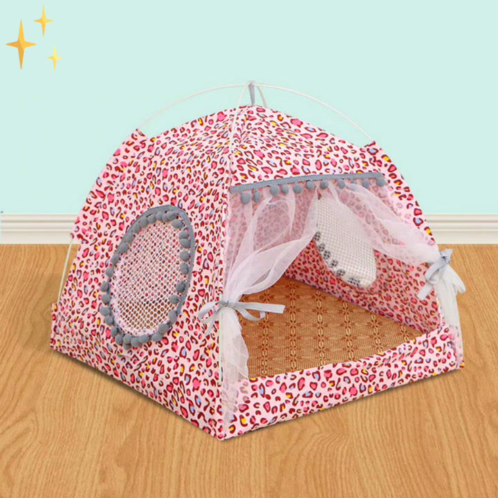 Tienda para mascotas con sombra y cortinas - PetTent