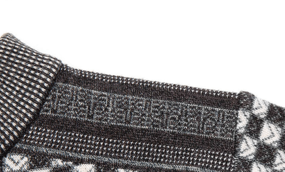 Men's Sweater with Checkered Knit Pattern – Fabian