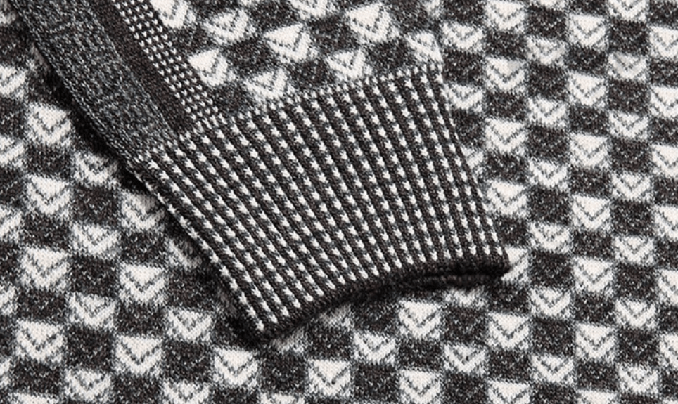Men's Sweater with Checkered Knit Pattern – Fabian
