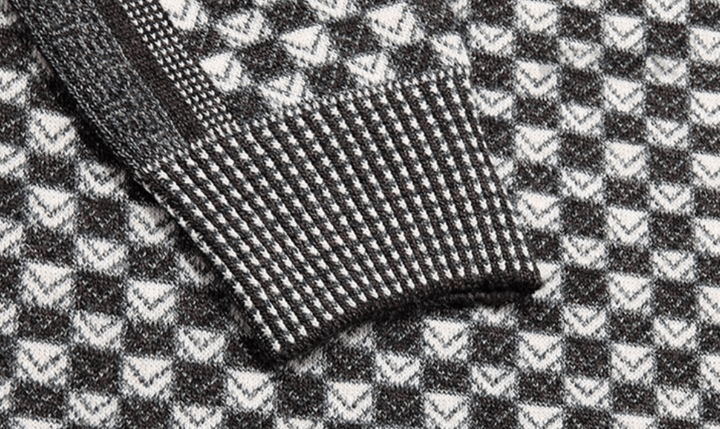 Men's Sweater with Checkered Knit Pattern – Fabian