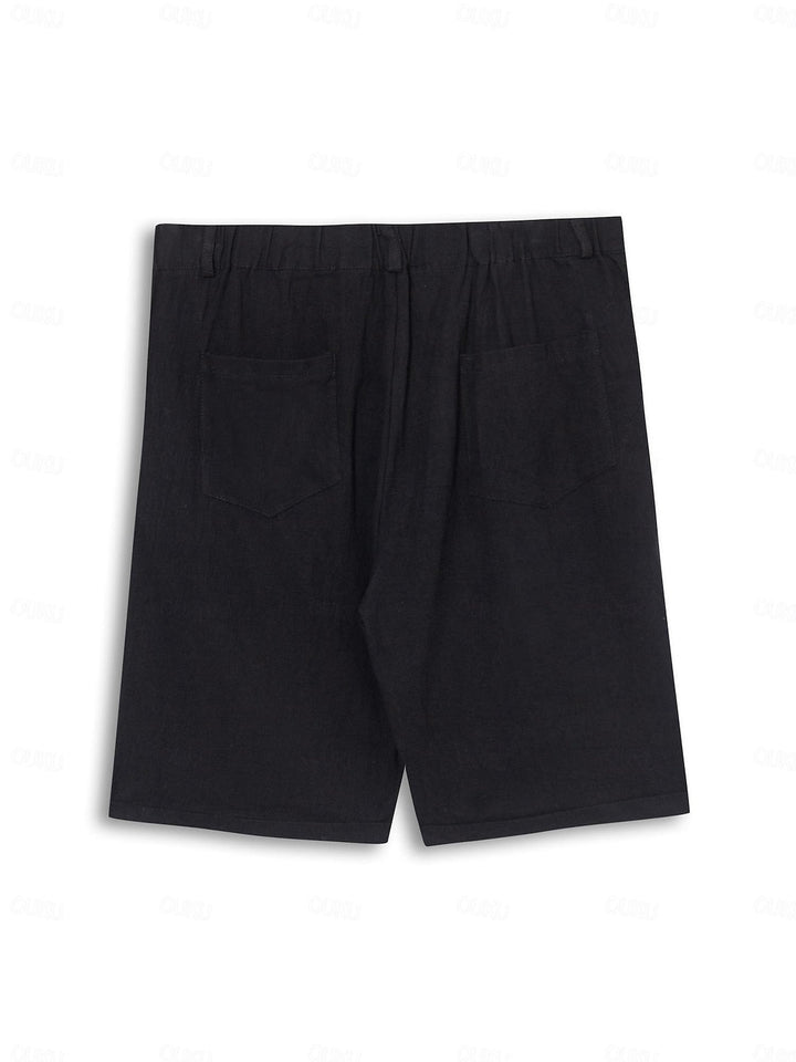Stilvolle Leinen-Baumwoll-Herren Shorts – Mailand