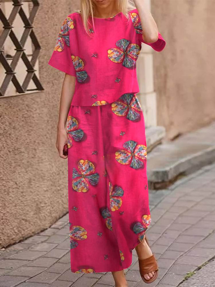 Airy two-piece summer outfit made of cotton with a flattering fit – Boho Set Zephyra
