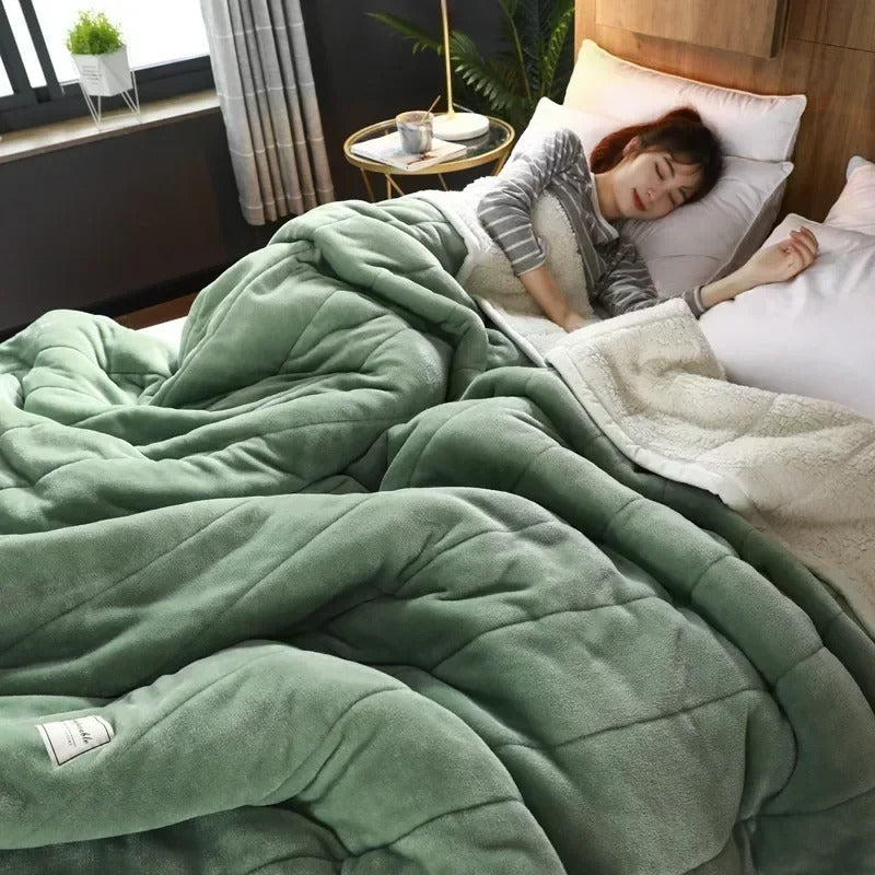Warm flannel coral fleece blanket for autumn & winter – CosyBlanket