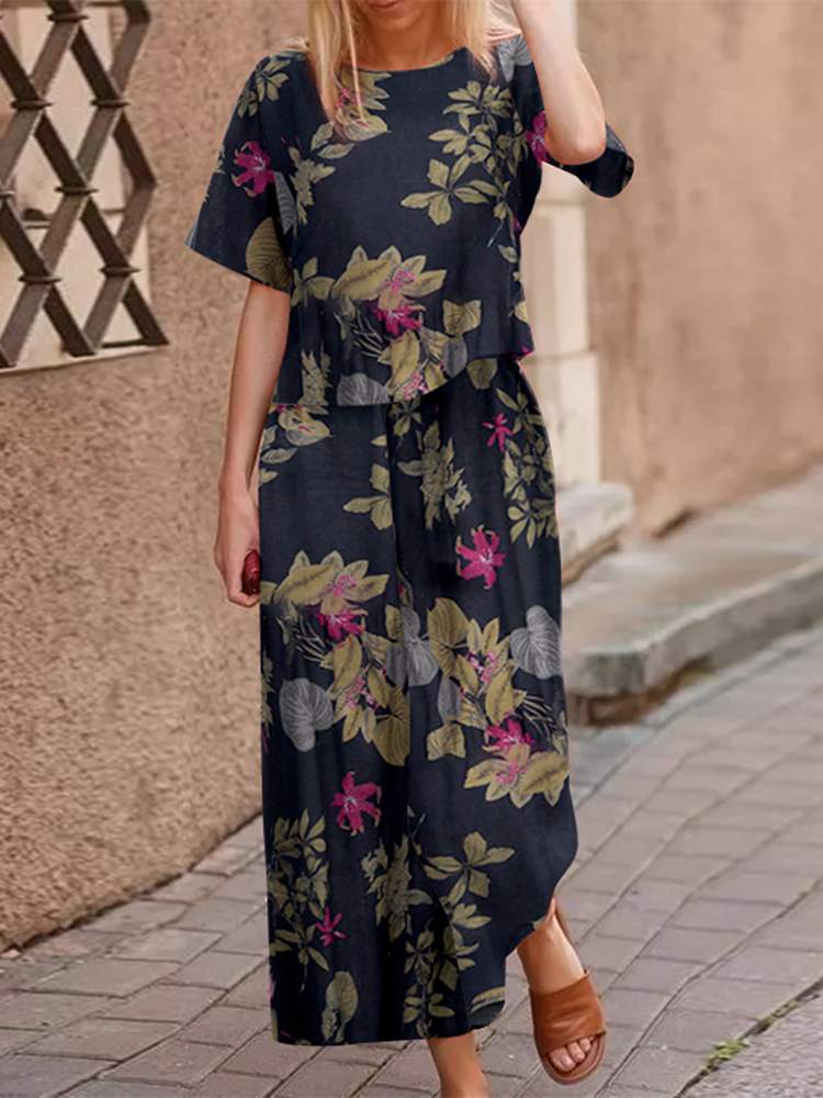 Airy two-piece summer outfit made of cotton with a flattering fit – Boho Set Zephyra
