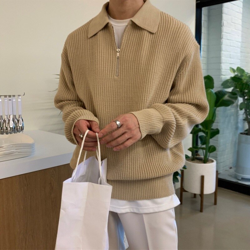 Herre sweatshirt med glidelåskrage – Jonas