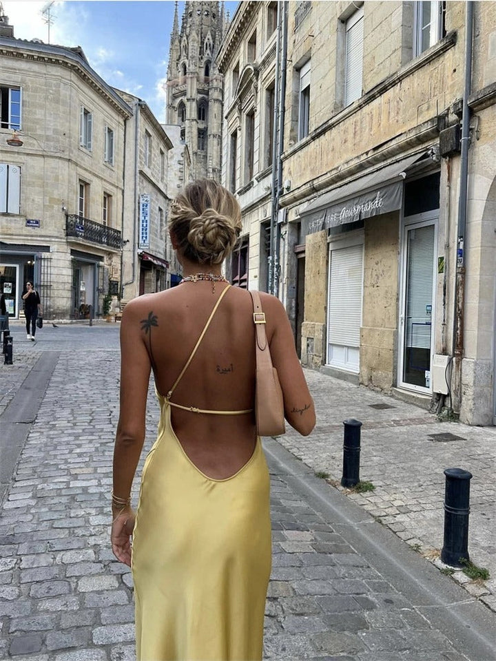 Elegant gult sommerkjole – Juliette