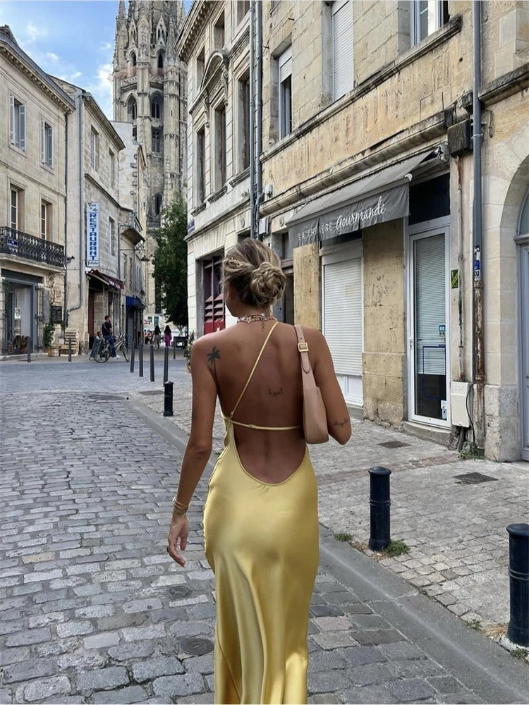 Elegant gult sommerkjole – Juliette