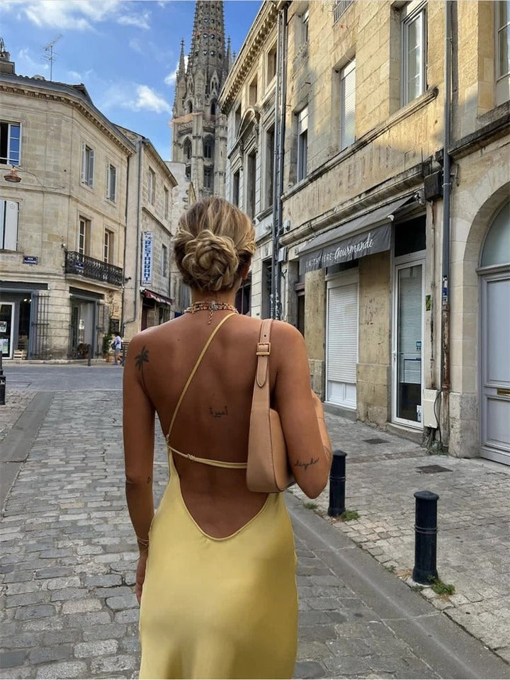 Elegant gult sommerkjole – Juliette