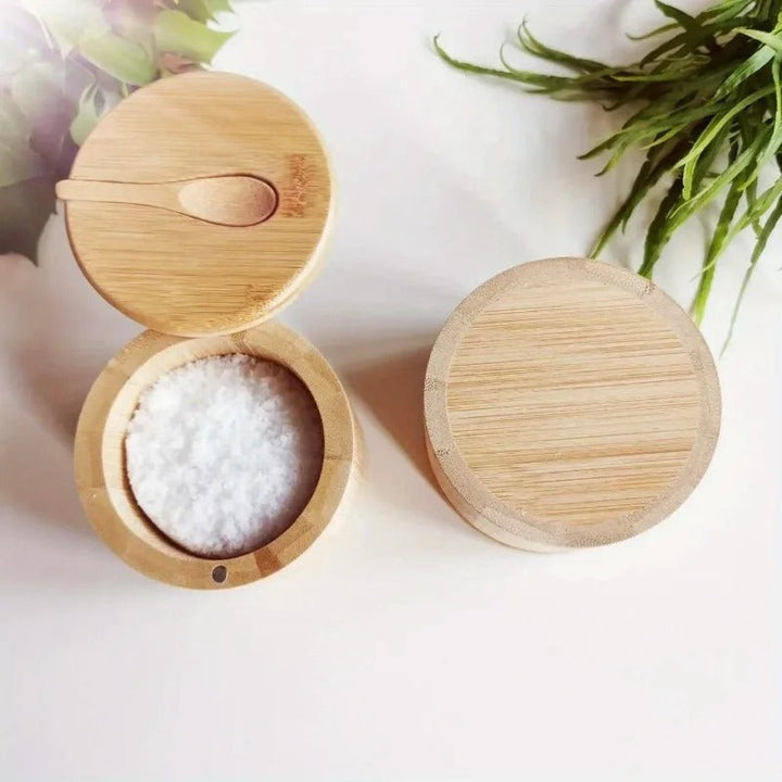 Bamboo Spice Jar with Lid and Spoon - Nomi