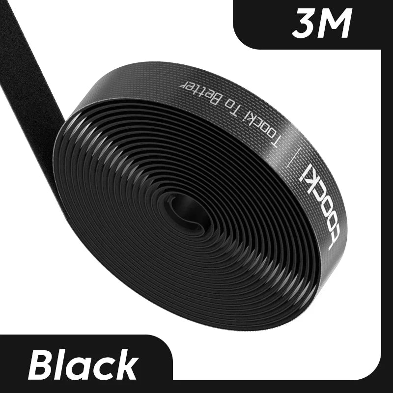 Toocki Kabel-Organizer, Drahtwickler, USB-Kabelmanagement, Schutz für Kopfhörer, Maus, Kabelbinder, Telefonzubehör für iPhone, Samsung-3M Black-State of Style