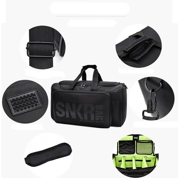 Bolsa de viaje impermeable con múltiples compartimentos para zapatillas y equipo