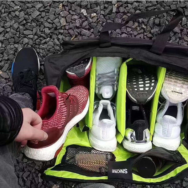 Bolsa de viaje impermeable con múltiples compartimentos para zapatillas y equipo