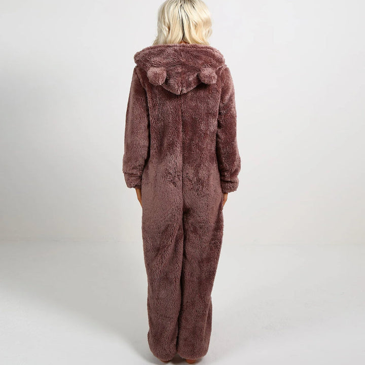Superweicher Fleece-Overall mit Bärenohren – BearHug