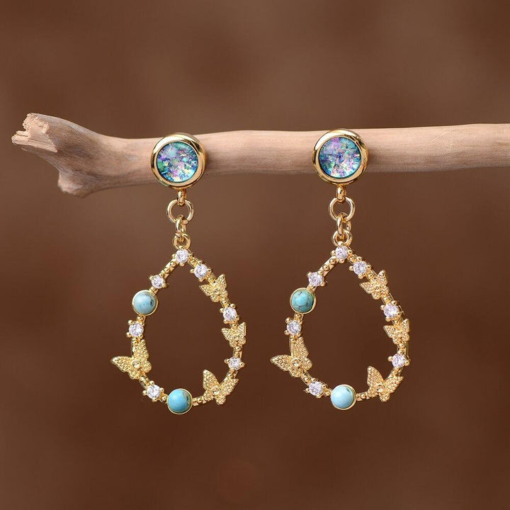 Elementary Opal Water Drop Earrings - Elyra