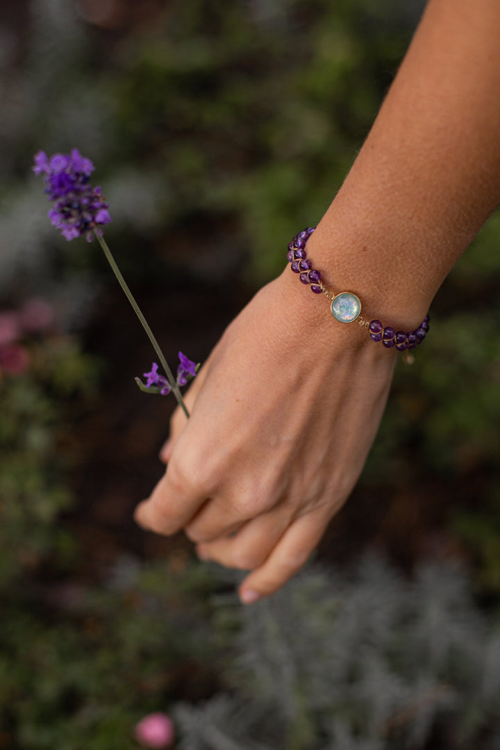 Ametyst helbredende armbånd - Serenya