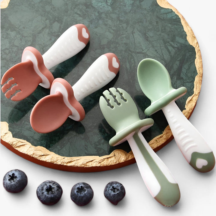 Silikon-bestikksett for småbarn – MiniMeal