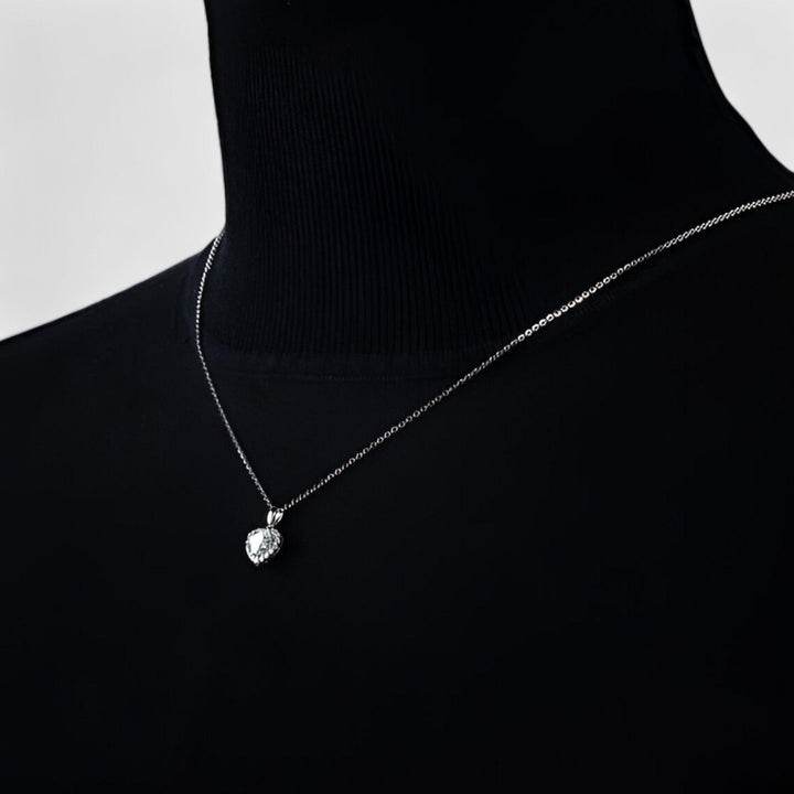 Moissanite Heart Pendant Necklace – Amouria