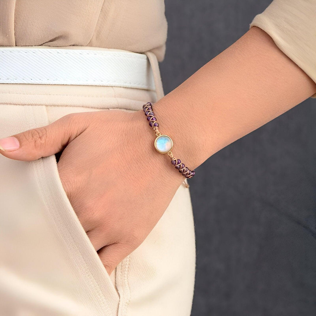 Ametyst Glans Helbredende Armbånd - Amara