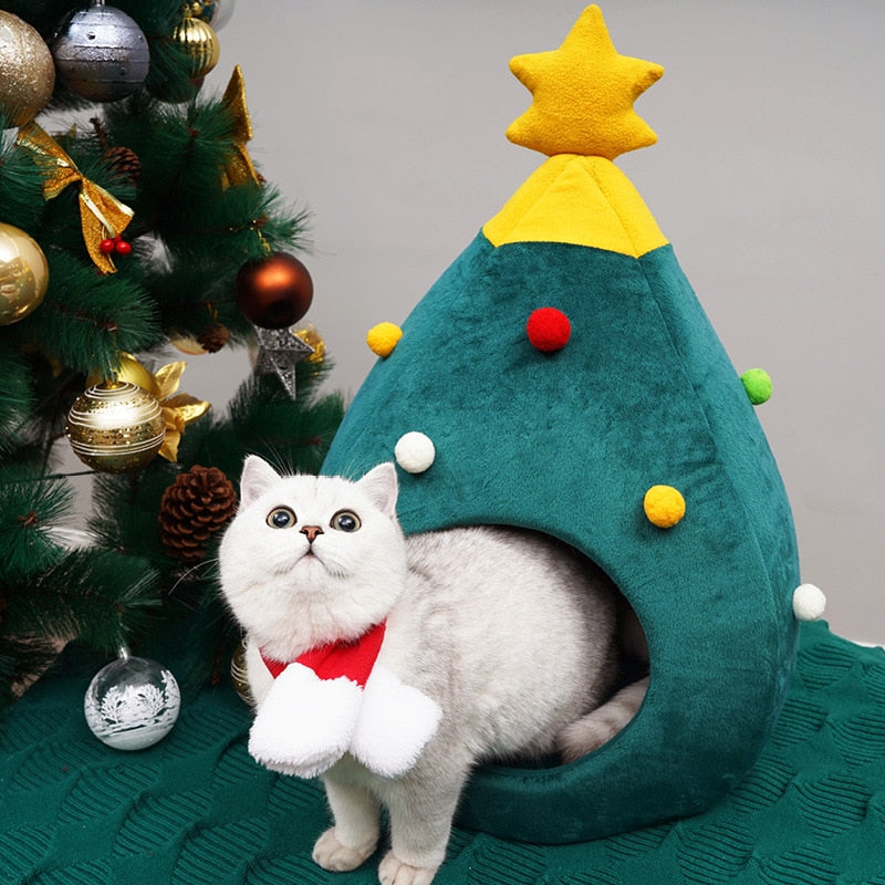 Kattekurv Juletræ – FestivePurr
