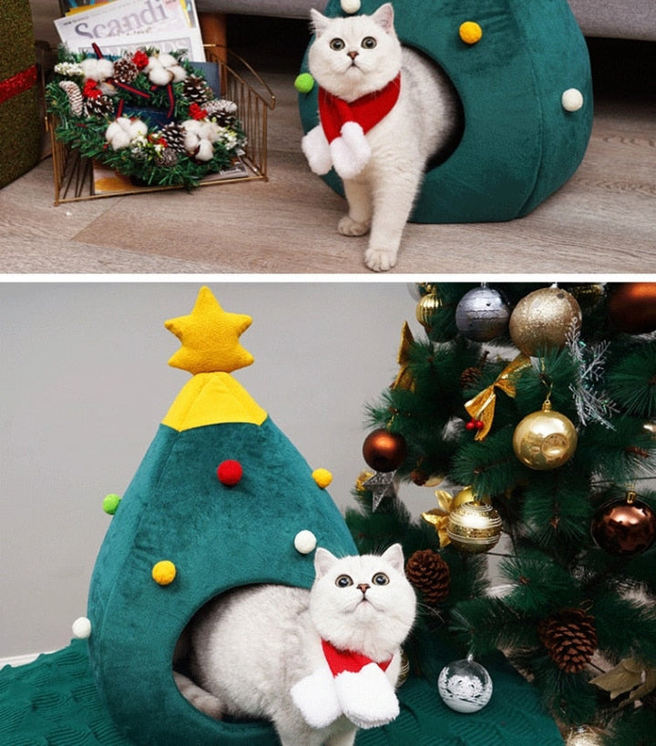 Kattekurv Juletræ – FestivePurr