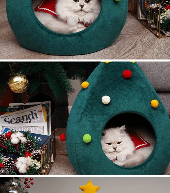 Kattekurv Juletræ – FestivePurr