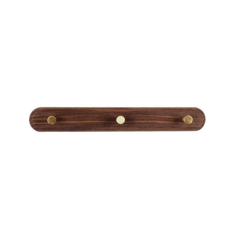 Wandgarderobe aus Holz mit Messinghaken - LignaHook