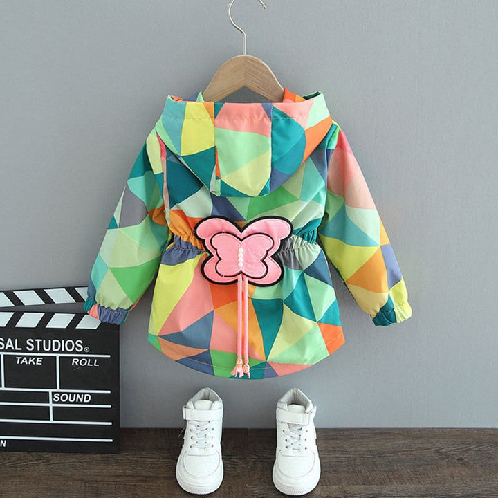 Fashionable Butterfly Rain Jacket for Girls - ButterflySplash
