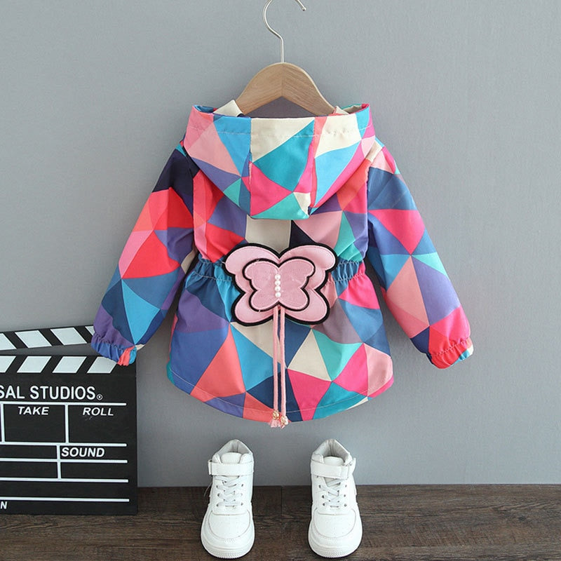 Fashionable Butterfly Rain Jacket for Girls - ButterflySplash