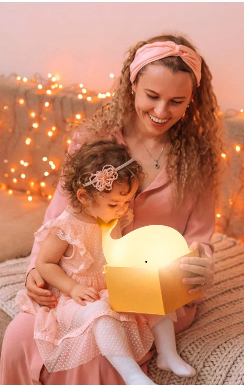 Cute Whale Whale Night Lamp with Color Change - GlowWhale