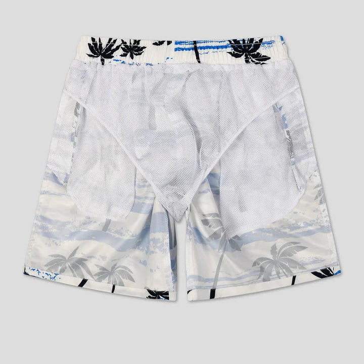 Luftige Sommer Shorts mit Palmenprint für Herren – Nico