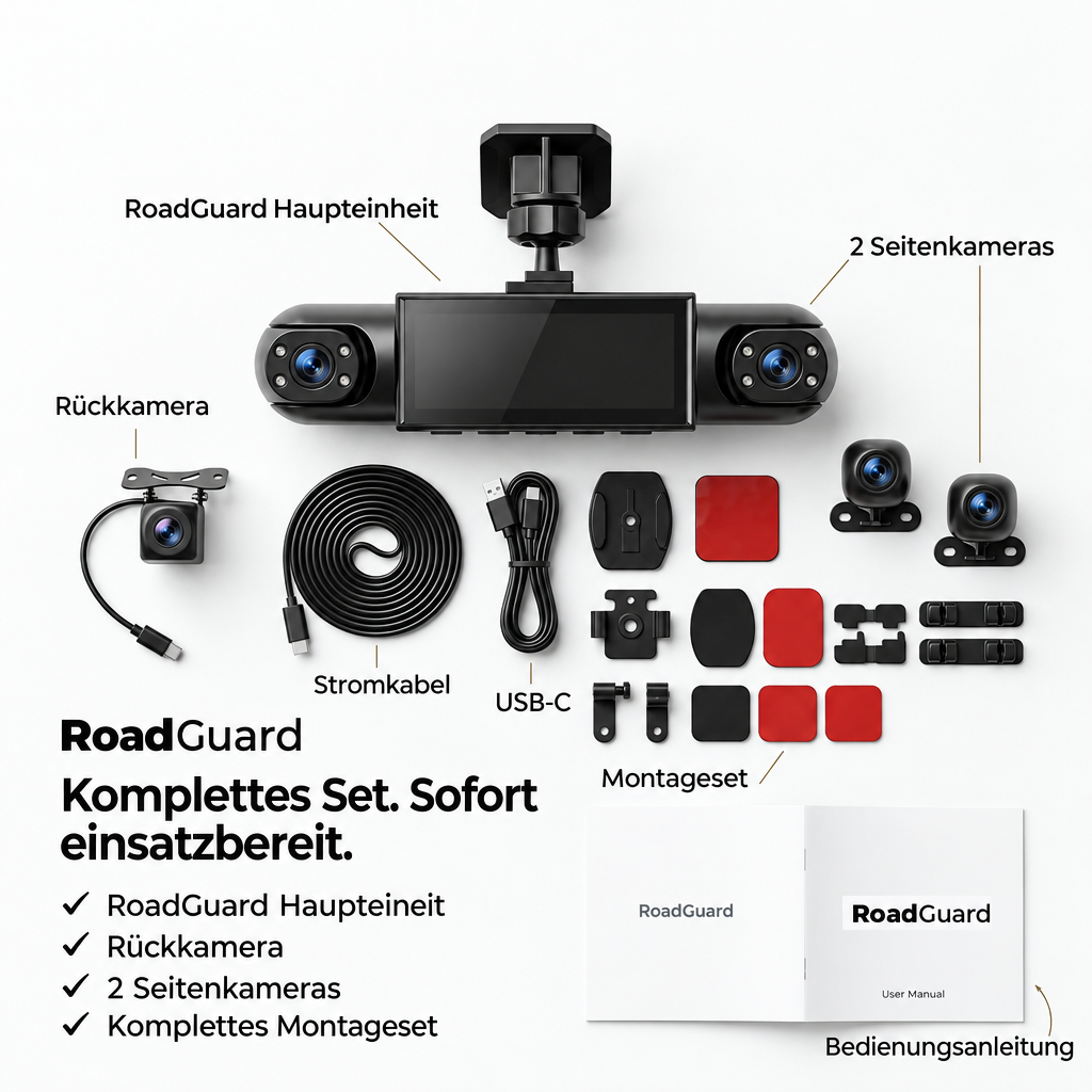 360° Dashcam with 4 Cameras, GPS Timestamp and Night Vision 6