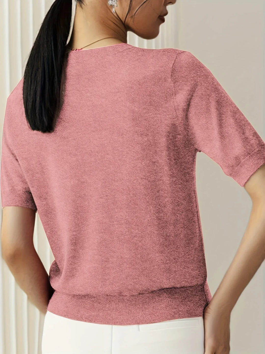 Jersey de primavera de manga corta para mujer – Mila