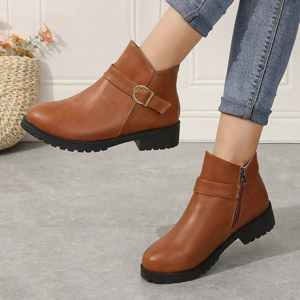 Women's Autumn Ankle Boots with Ergonomic Sole – Alessia