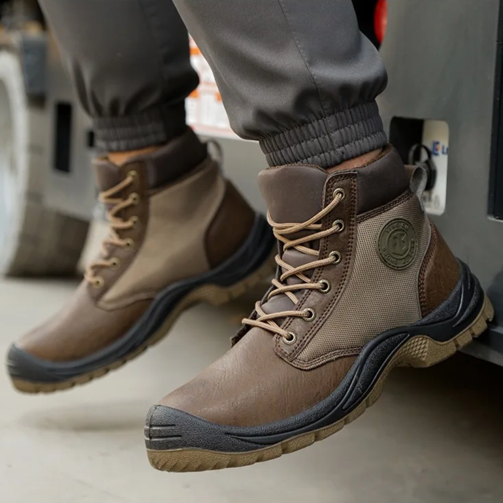 Botas de seguridad ortopédicas con puntera de acero - SafeStep Pro