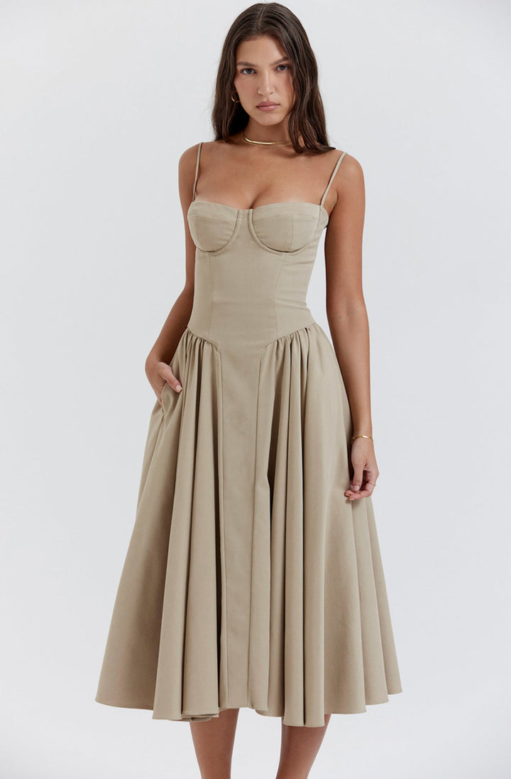 Summer dress with sweetheart neckline – Elvira