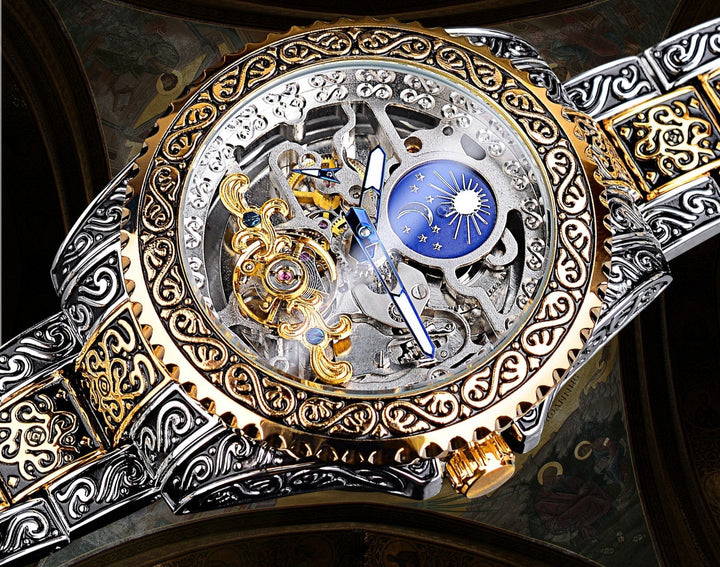 Skelett Mechanische Herrenarmbanduhr – Valtor